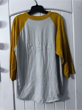 Augusta Sportswear White Tee with Mustard Yellow Trim